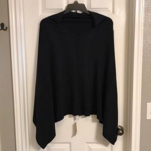 Black Dressbarn pullover shawl/poncho